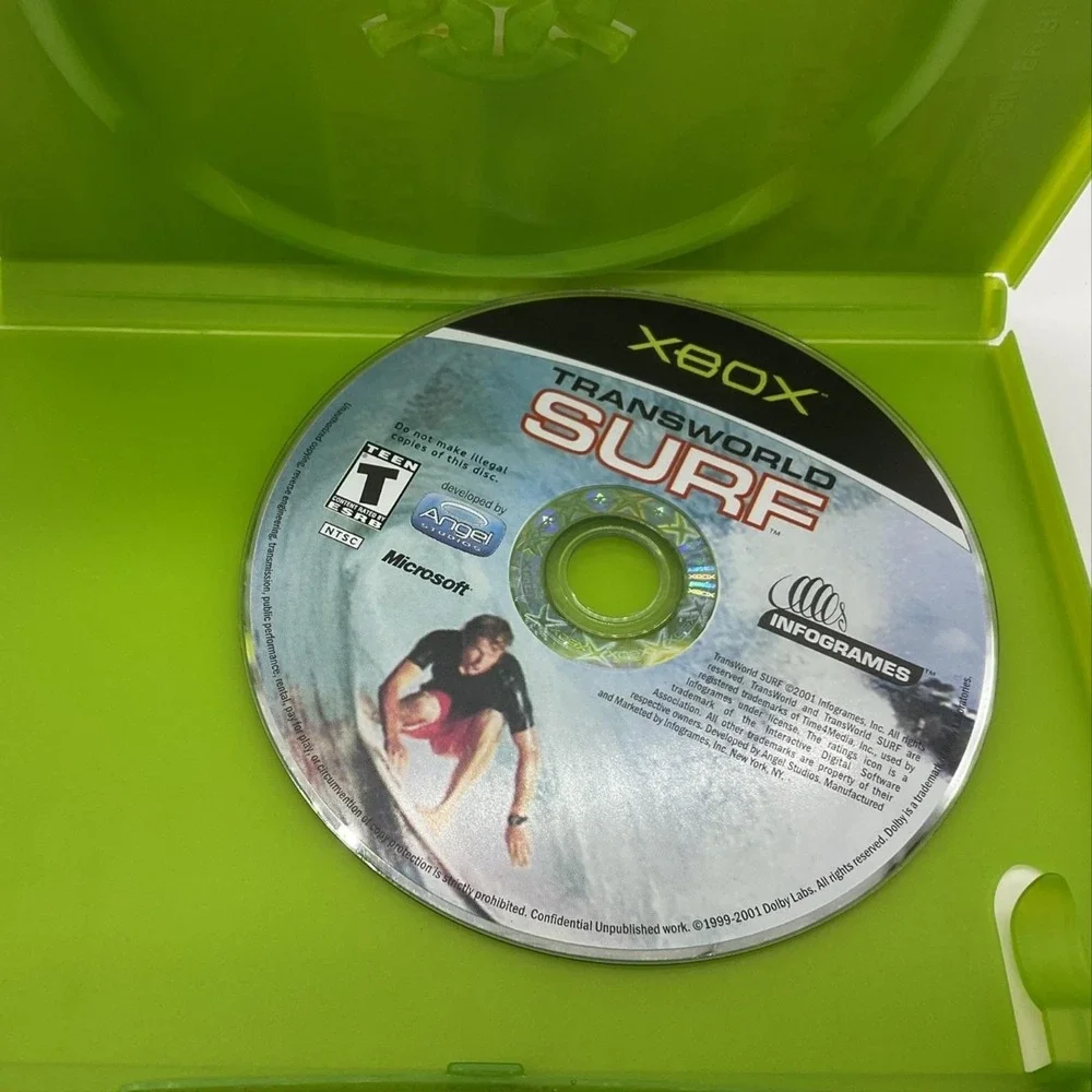 Transworld Surf Microsoft XBOX Game T Atari 2001 NTSC Surfing Sports Extreme